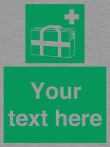 Custom sign safe condition Medical grab bag